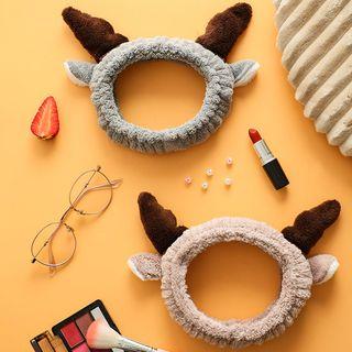 Deer Coral Fleece Face Wash Headband