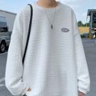 Long-sleeve Applique Quilted T-shirt