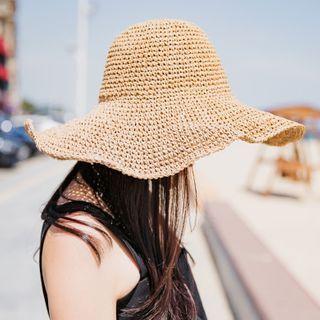 Straw Sun Hat Khaki - M