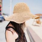 Straw Sun Hat Khaki - M