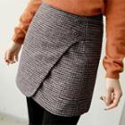 Inset Shorts Wrap-front Mini Skirt (2 Designs)