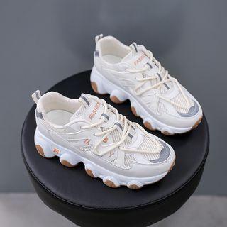 Letter Embroidered Platform Athletic Sneakers
