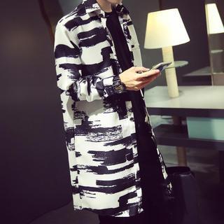 Oversized Print Coat