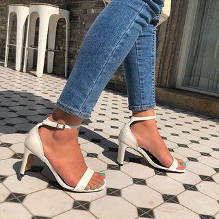 Ankle-strap Snake Print High-heel Sandals