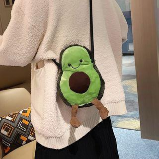 Avocado Furry Crossbody Bag Green - One Size