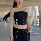 Buckled Strapless Corset Top