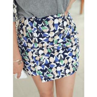 Band-waist Pattern Skirt