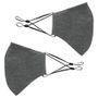 Face Mask With Adjustable Earloop 2 Pcs Gray