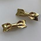 Bow Alloy Hair Clip D-198 - Gold - One Size