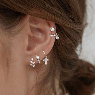 Rhinestone Sterling Silver Cuff Earring (various Designs)