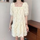Short-sleeve Floral Print Dress / Sleeveless Dress