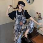 Tie Dye Overall Pants / Short-sleeve T-shirt