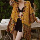 Printed Beach Cover-up As Shown In Figure - One Size