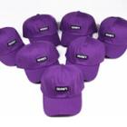 Embroidered Lettering Baseball Cap Purple - One Size