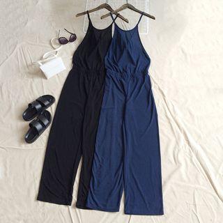 Cross Back Wide Leg Jumpsuit