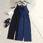 Cross Back Wide Leg Jumpsuit