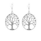 Alloy Tree Dangle Earring Silver - One Size
