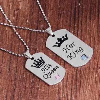 Couple's Matching Lettering Necklace