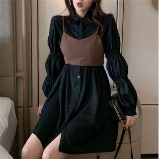 Set: Spaghetti Strap Top + Short Dress