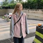 Plain Button-up Vest / Hoodie