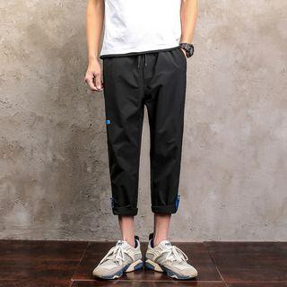 Color Applique Drawstring Pants