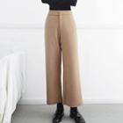 Straight-cut Wool Ankle Pants