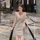 Spaghetti Strap Mesh Mini Bodycon Dress