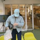 High-neck Corduroy Boxy Puffer Jacket