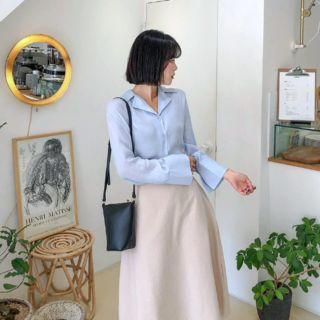 Zipped Pleather Bucket Bag