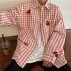 Cherry Detail Checked Shirt