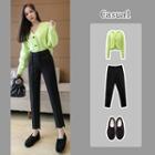 High-waist Cropped Tapered Pants