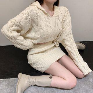 Hooded Crop Sweater