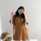 Bow Accent Short-sleeve T-shirt Dress