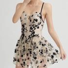 Floral Lace Up Swim Dress