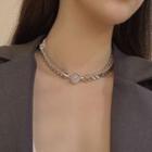 Alloy Spine Choker Silver - One Size