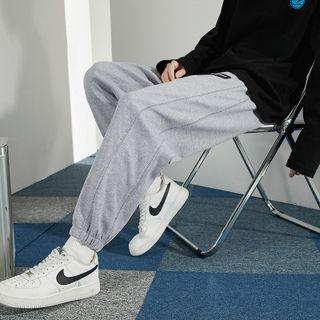 Drawstring Applique Harem Cropped Pants