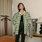 Gingham Faux-shearling Jacket