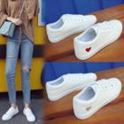 Heart Patterned Lace Up Sneakers