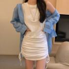 Sleeveless Mini Sheath Dress / Shirt