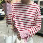 Pinstriped Panel Striped Blouse