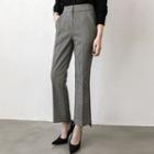 Dip-back Houndstooth Dress Pants