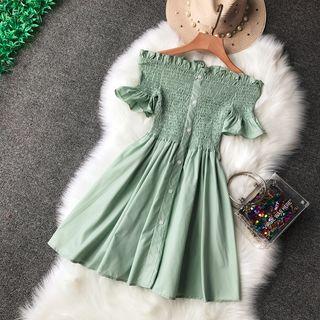 Off-shoulder Tube Dress