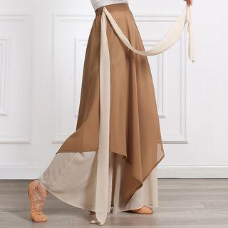 Two Tone Overlay Wide Leg Pants