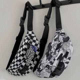 Print Nylon Belt Bag