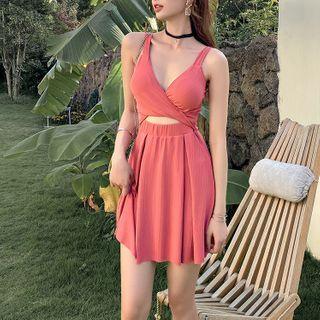 Cutout V-neck Swimdress