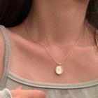 Floral Pendant Necklace Gold - One Size