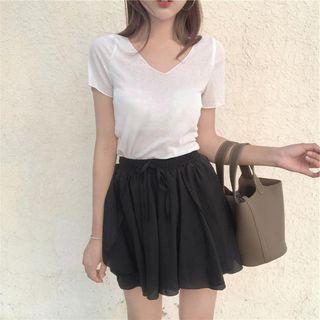 Plain Short Sleeve T-shirt / Plain Skort