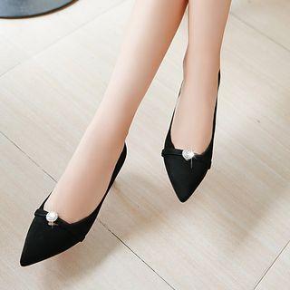Kitten Heel Rhinestone Pointy-toe Pumps