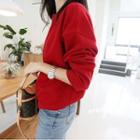 Asymmetric-hem Boxy Sweatshirt