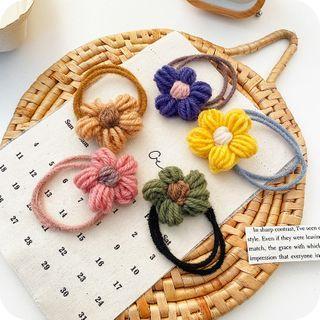 Flower Yarn Hair Tie